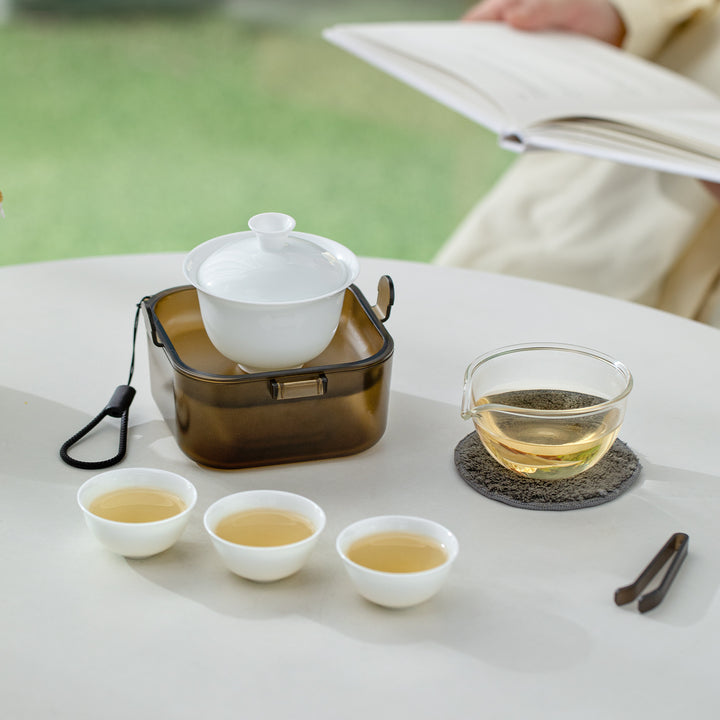 Cozy Corner - Unique design Gaiwan tea set with case