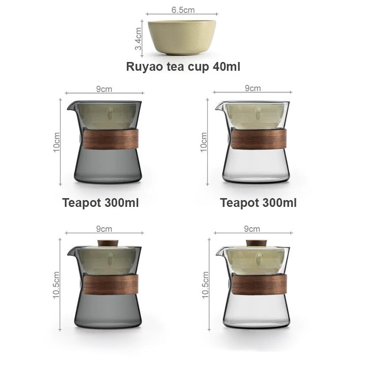 Cozy - Glass Teapot with Ruware Rotating Infuser - Teaware Space