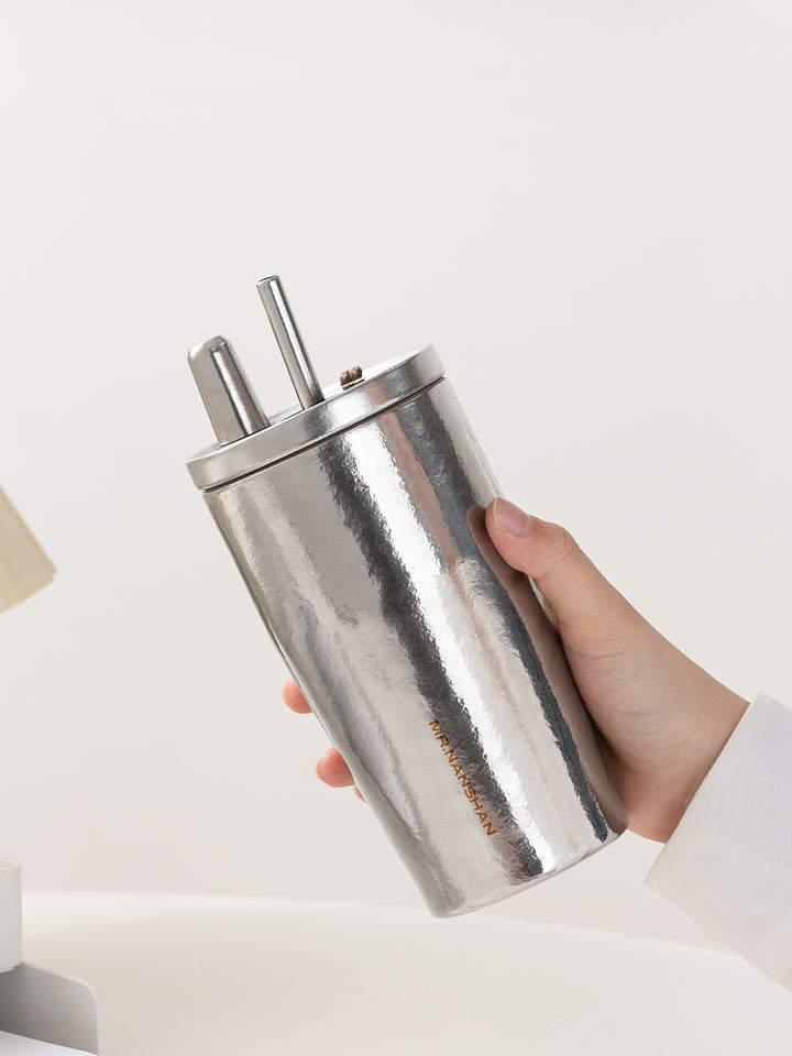 Wildview - 15 oz Titanium water bottle with straw