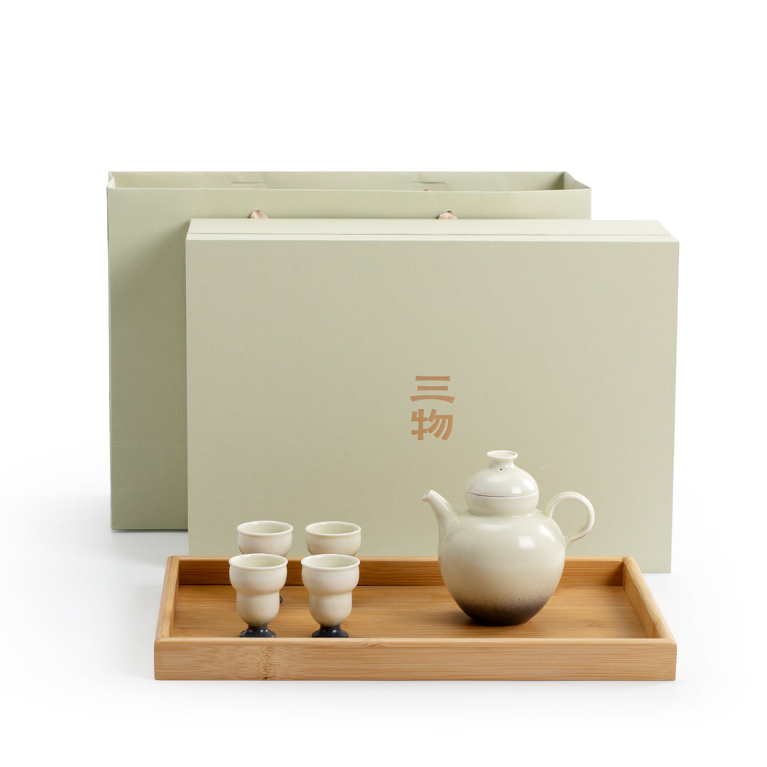 A Sip of Simple Pleasures - Personalized green sake set