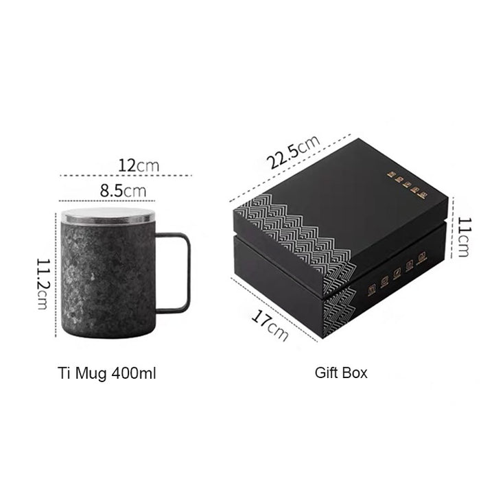 Unbreakable - Black Titanium tea infuser mug with lid