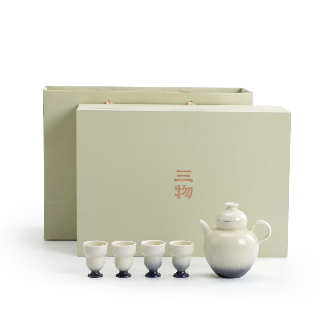 A Sip of Simple Pleasures - Personalized green sake set
