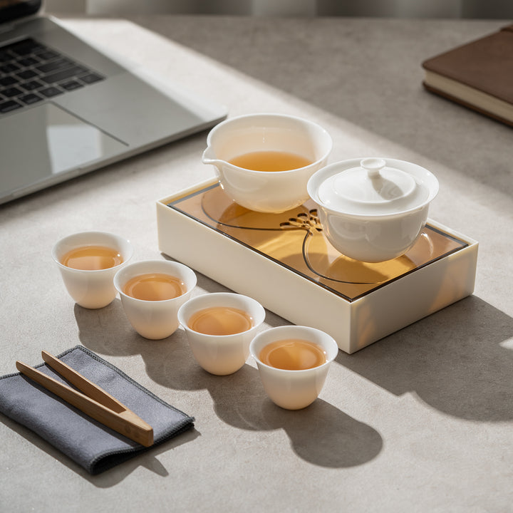 Returning Clouds - Smart Design Gaiwan Tea Set with Convertible Tray