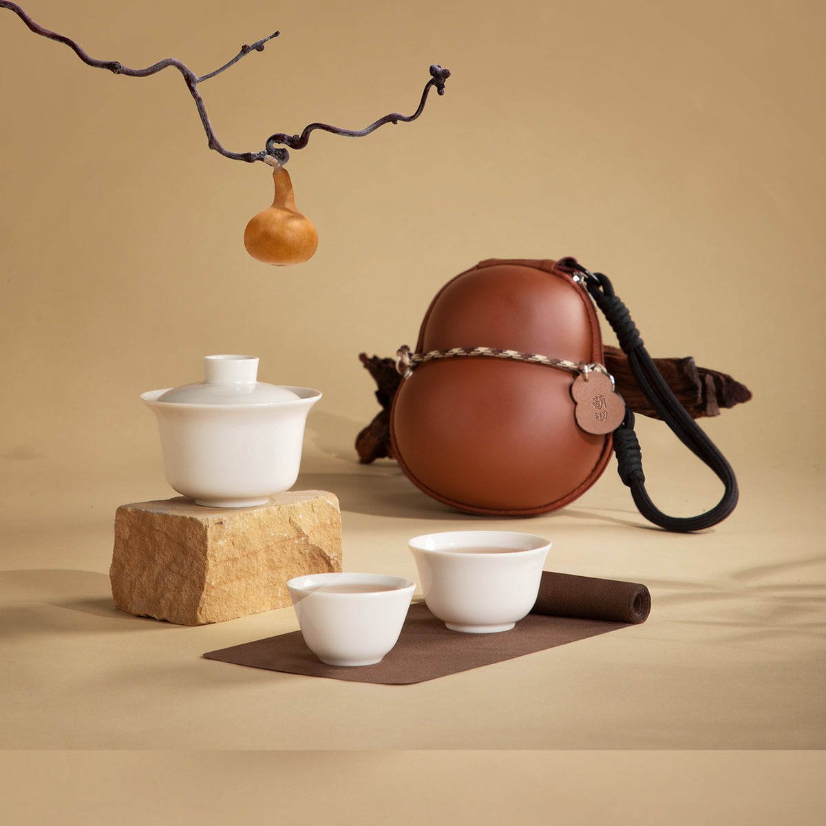 Gourd Box - Custom travel Gaiwan set for work - Teaware Space