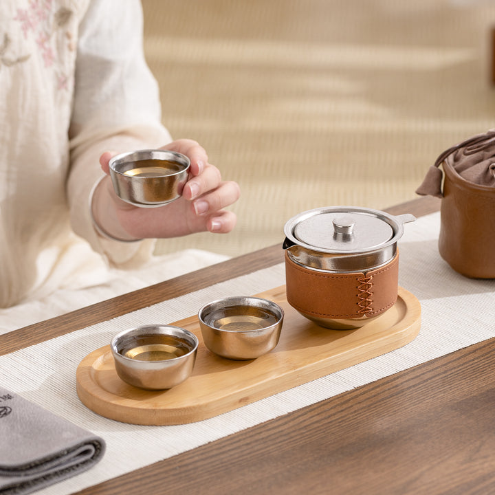 The Explorer  - Titanium tea set with case for hiking