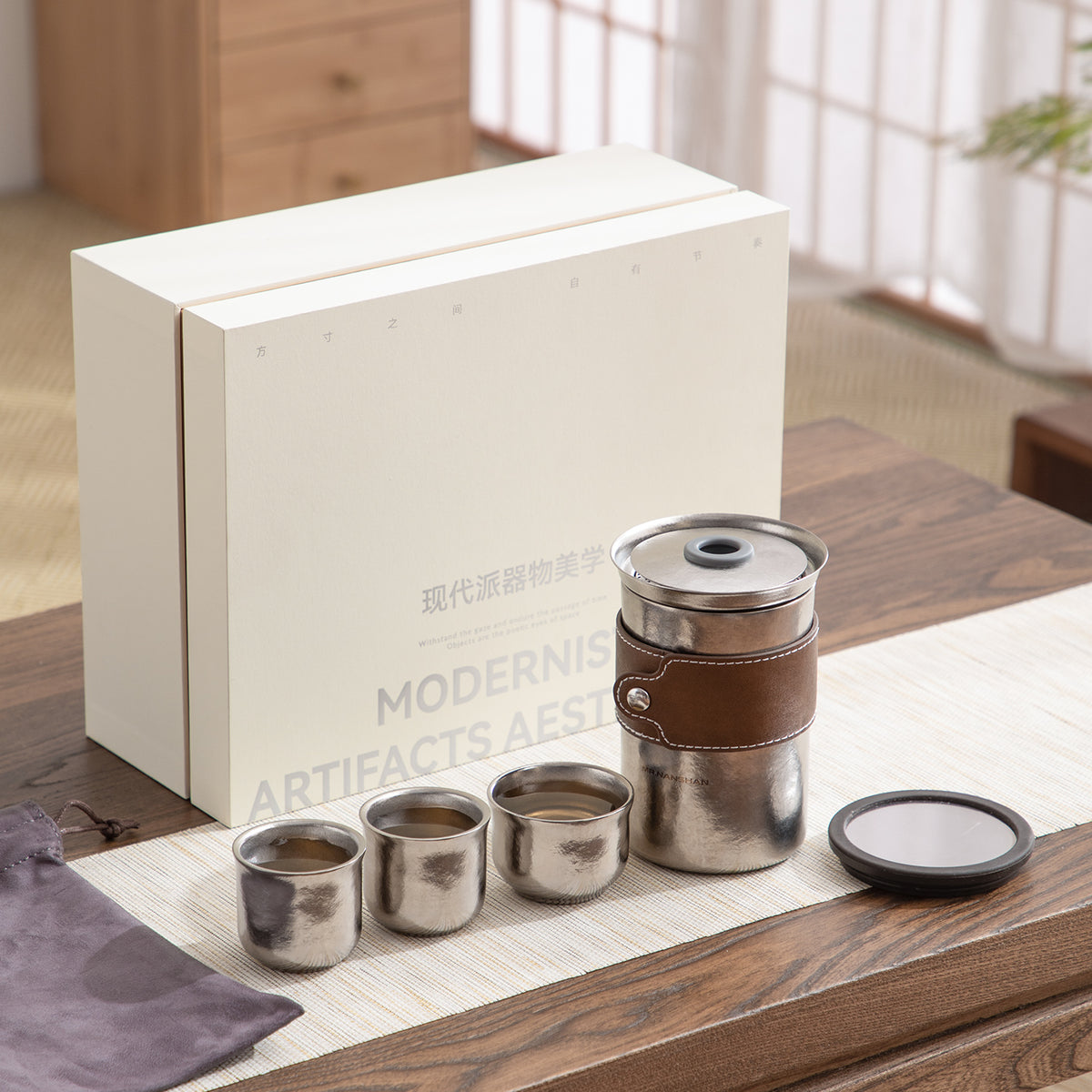 Tranquil  - Unique Titanium tea set for hiking - Teaware Space