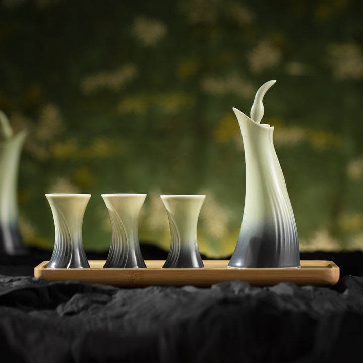 The Dance of Obsession - Handmade ceramic sake set
