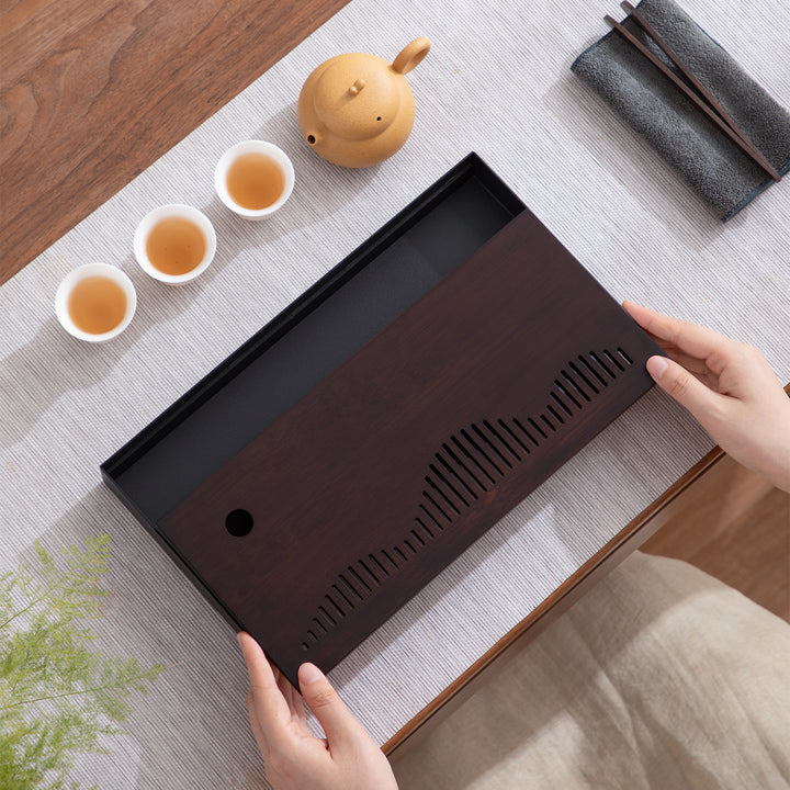 Silent Hill – Bamboo & Metal Tea Tray with Drain