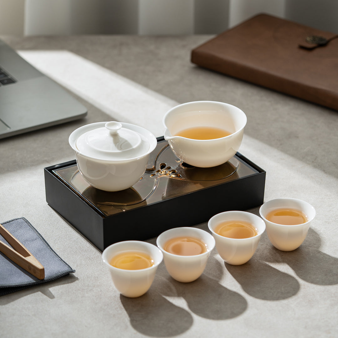 Returning Clouds - Smart Design Gaiwan Tea Set with Convertible Tray