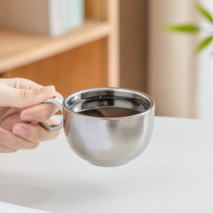 Tasse à café expresso confortable en céramique personnalisée | tasse à thé avec soucoupe