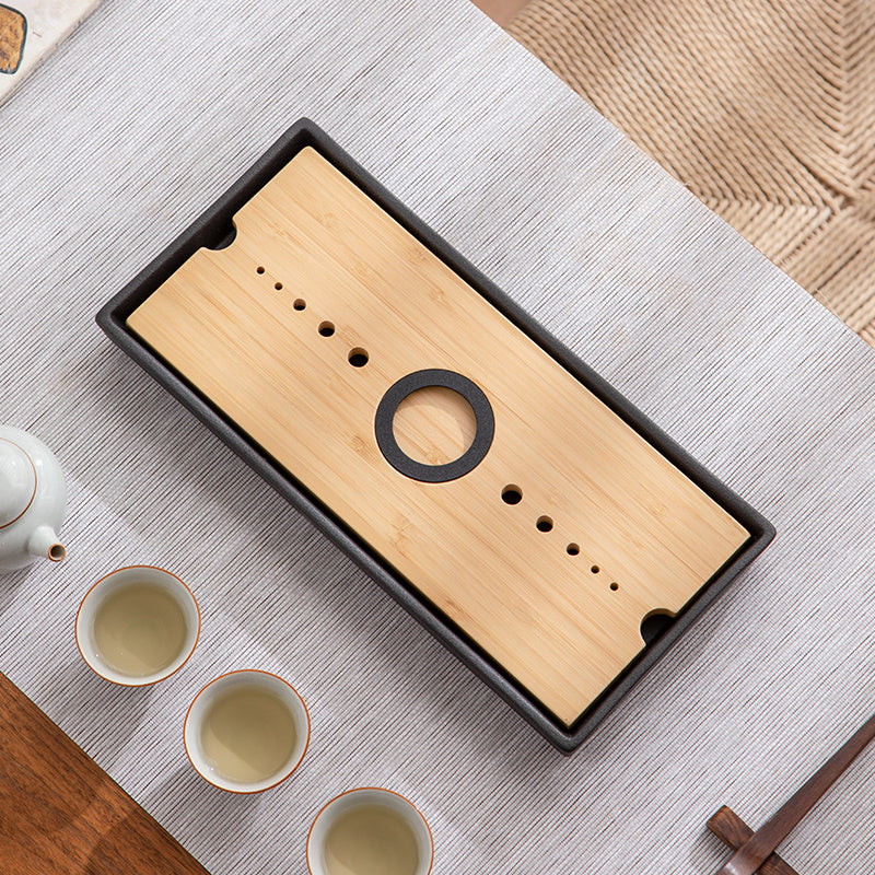 Inner core - Custom Bamboo tea tray with drain - Teaware Space