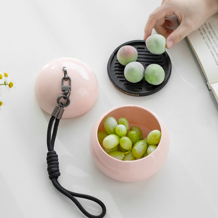 Gourd Box - Pink all in one travel gaiwan tea set