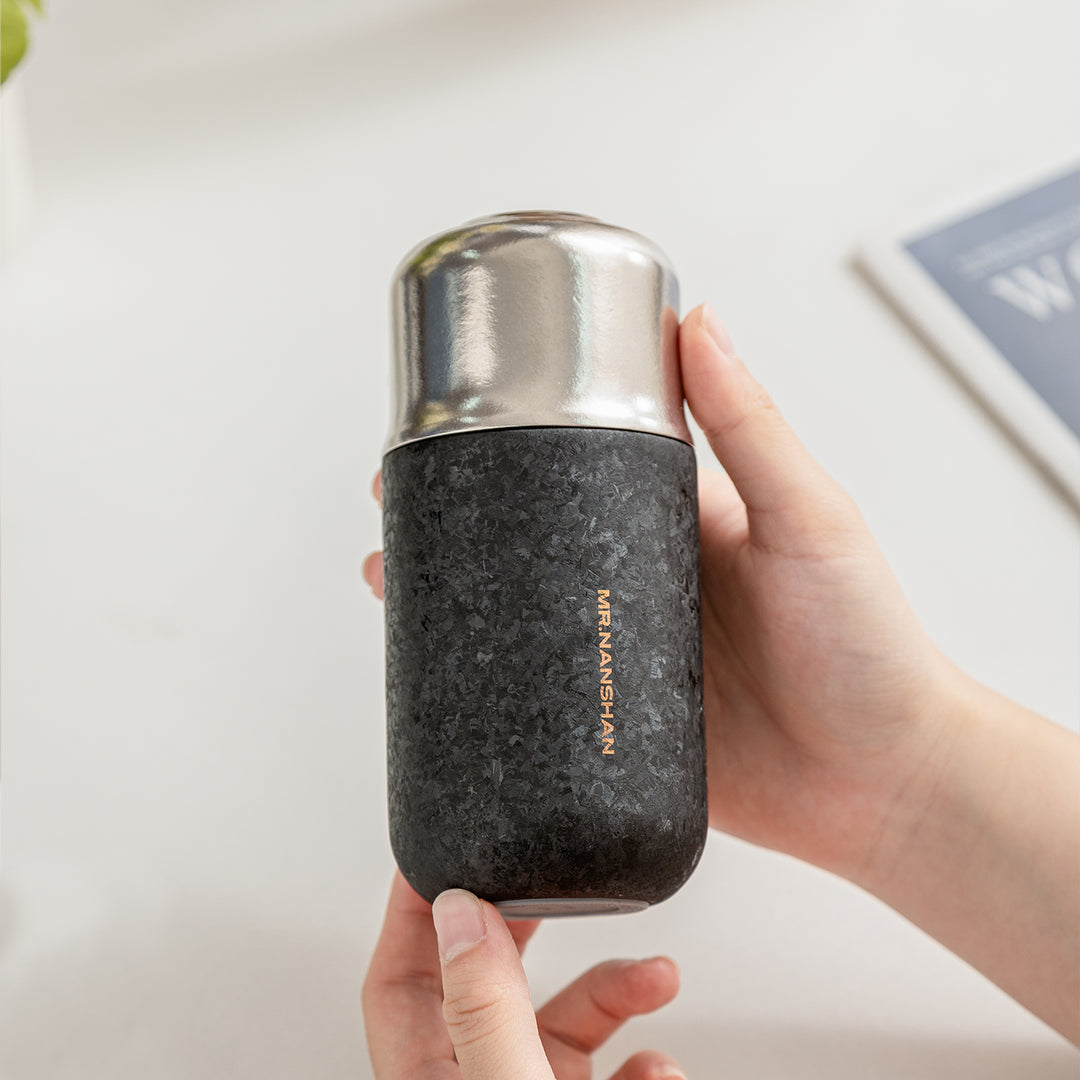 Celestia - Black/Silver Titanium Tea Infuser Bottle