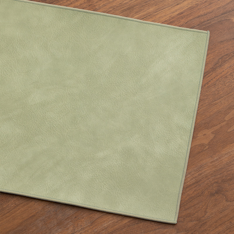 Chemin de table thé/café marron en cuir PU imperméable | Cadeau de pendaison de crémaillère