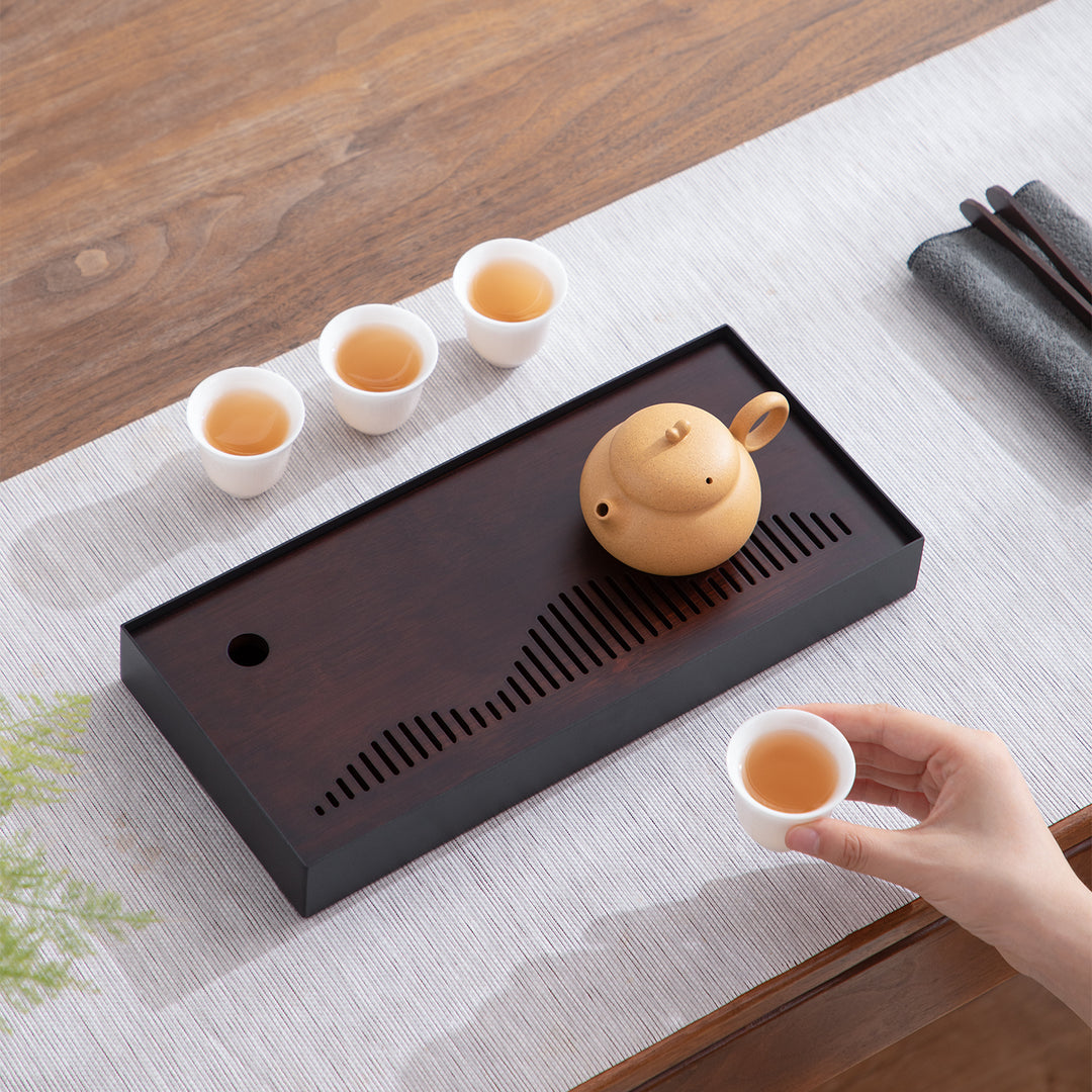Silent Hill – Bamboo & Metal Tea Tray with Drain