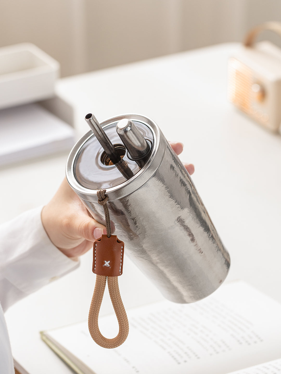 Wildview - 15 oz Titanium water bottle with straw