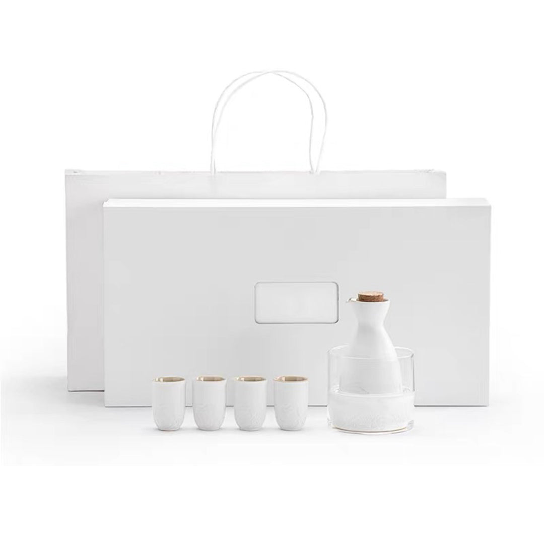 Mountain and Sea - Japanese sake set with warmer