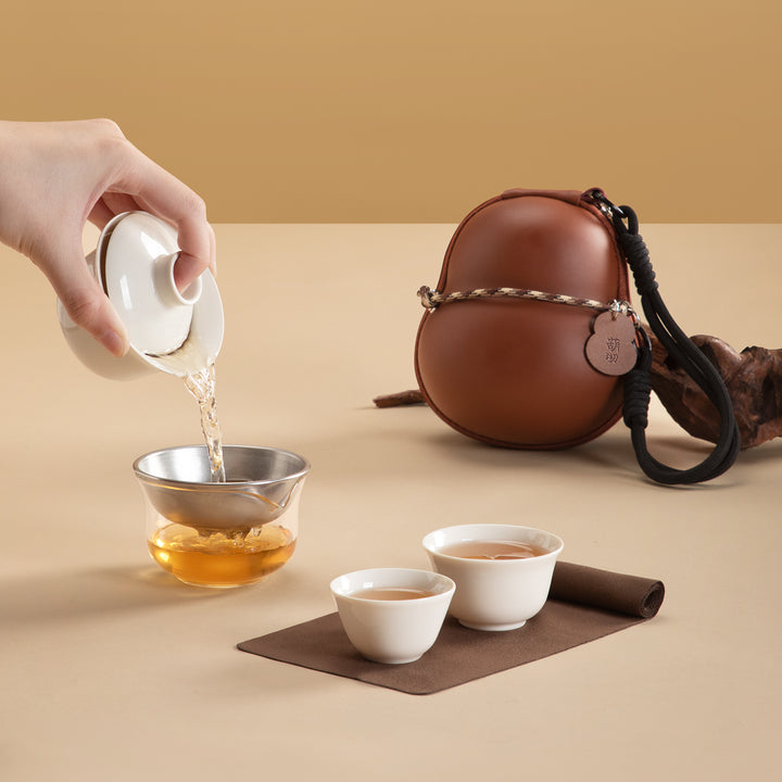 Gourd Box - Custom travel Gaiwan set for camping