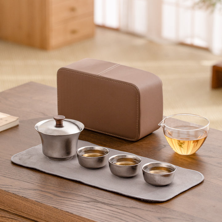 Free Soul  - Portable Titanium Gaiwan tea set for camping - Teaware Space