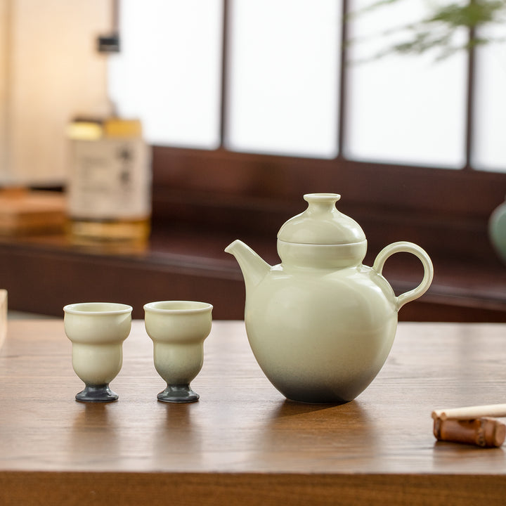A Sip of Simple Pleasures - Personalized green sake set