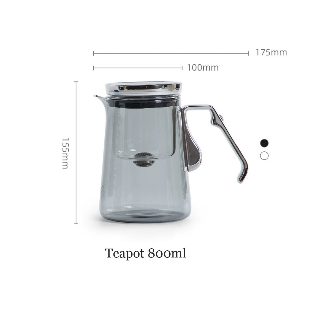 Théière automatique en verre | Pichet fleur/thé/café | Cadeau d'anniversaire