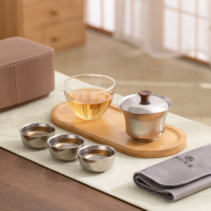 Free Soul  - Portable Titanium Gaiwan tea set for camping - Teaware Space