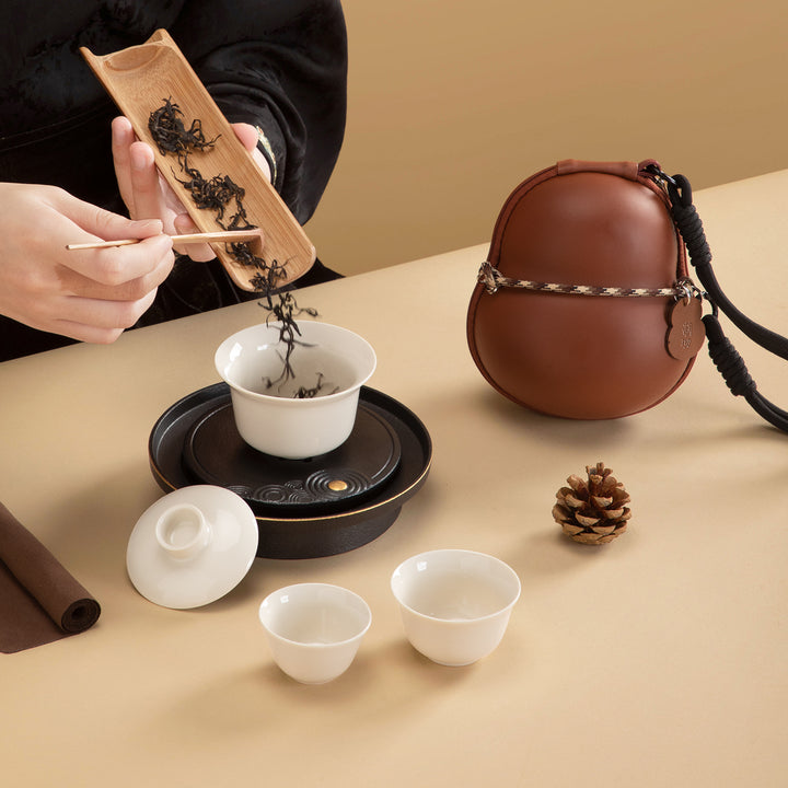 Gourd Box - Custom travel Gaiwan set for camping