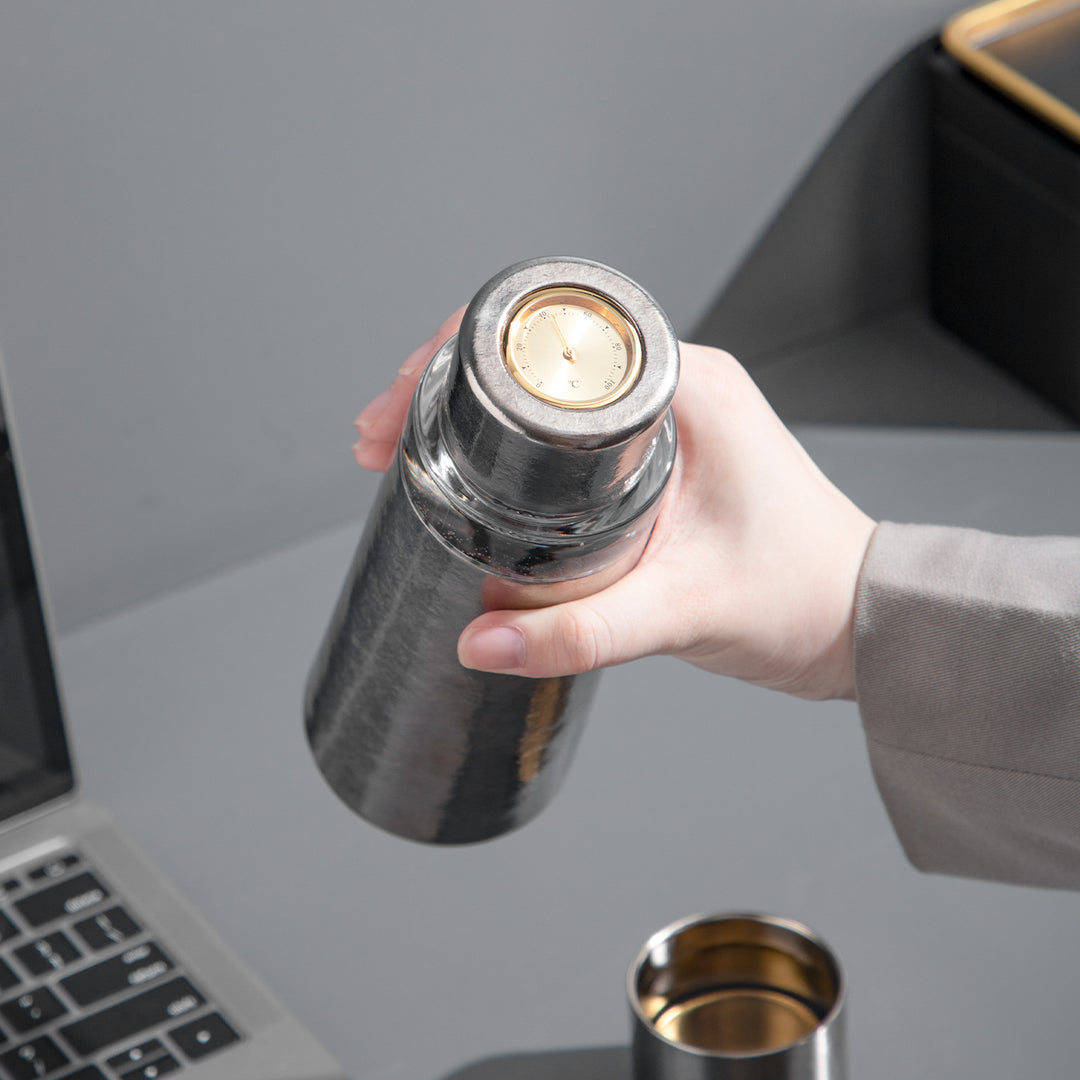 Asterism- 14 oz Titanium double decker insulated thermos