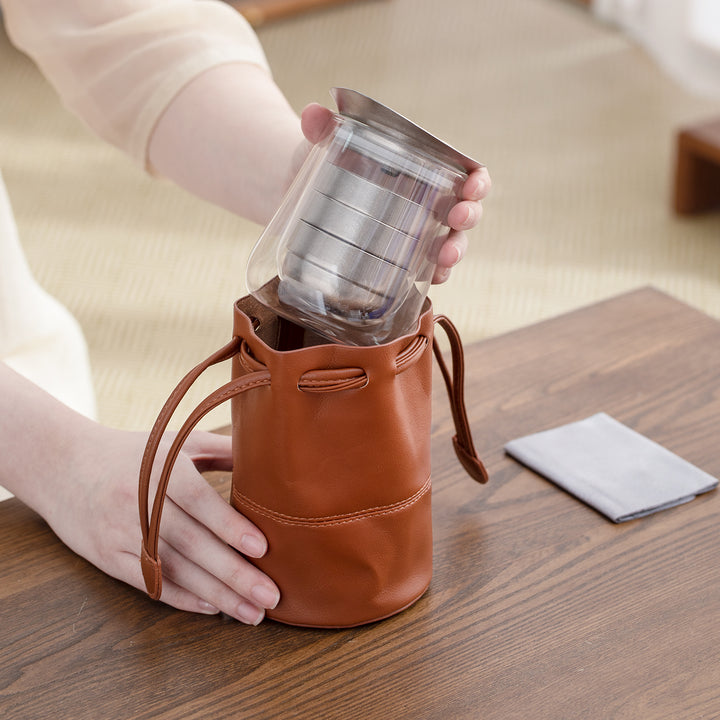 Mirror in the Soul - Titanium Glass travel tea set