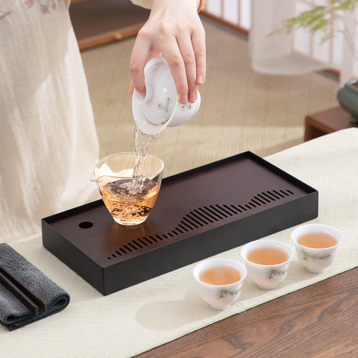 Silent Hill – Bamboo & Metal Tea Tray with Drain