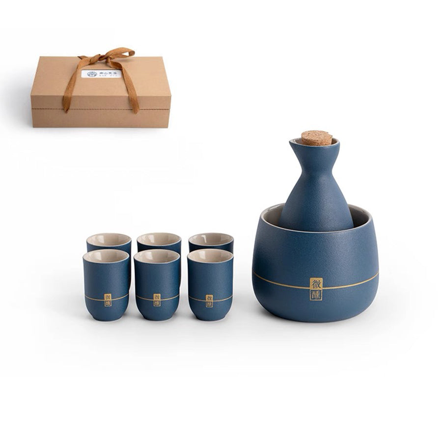 Tipsy - Handmade ceramic sake set with warmer - Teaware Space