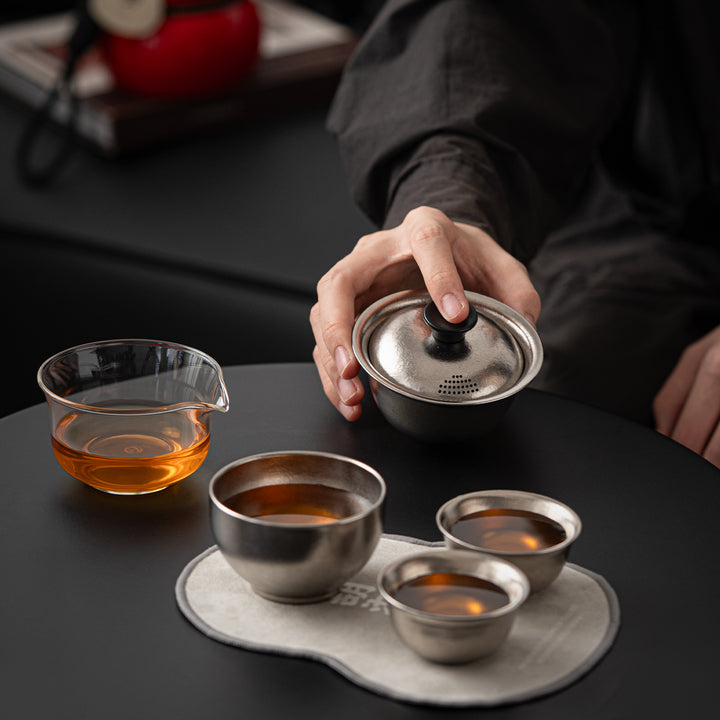 Gourd Box - Titanium travel Gaiwan set for two