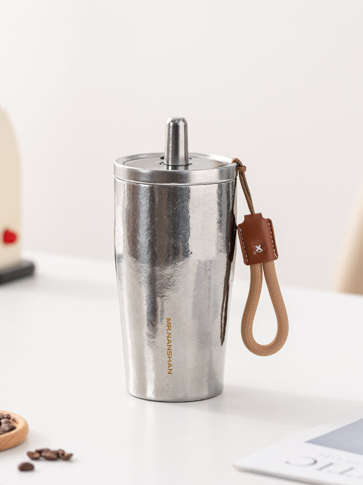 Wildview - 15 oz Titanium water bottle with straw