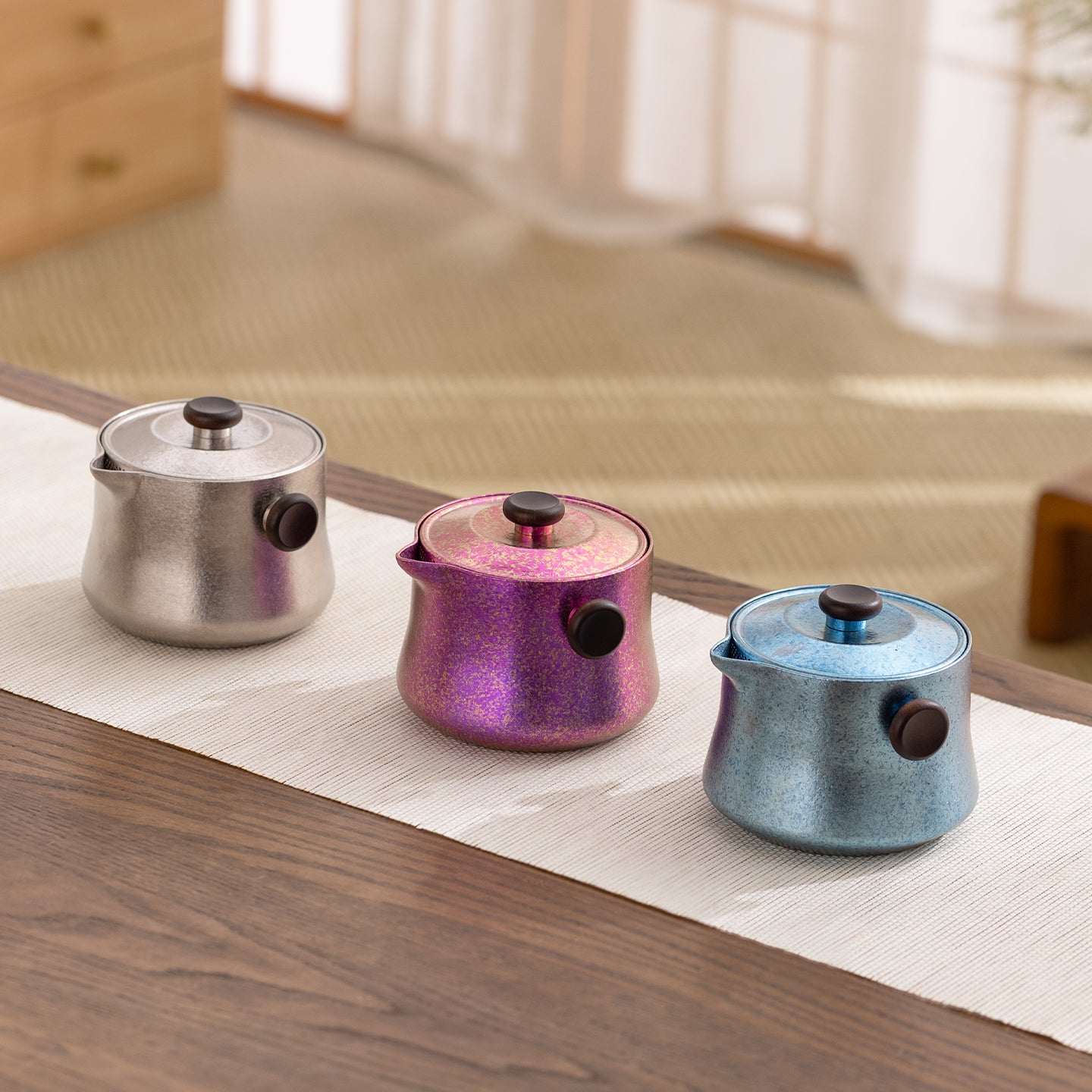 Lucid Star - Personalized blue/silver/purple Titanium portable tea