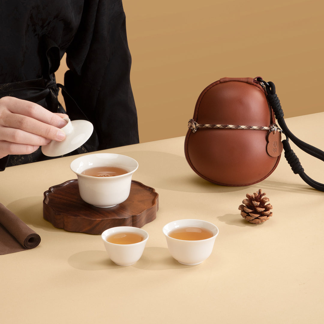 Gourd Box - Custom travel Gaiwan set for camping