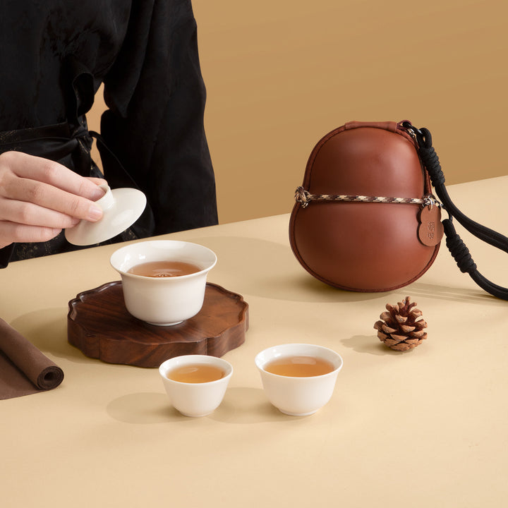 Gourd Box - Custom travel Gaiwan set for camping