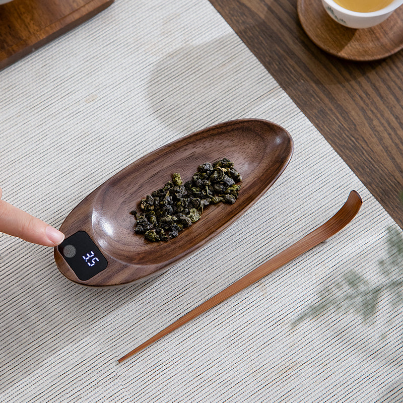 Electronic Walnut Tea Scale for Loose Tea | Digital Pocket Coffee Scale | Small Food Scale