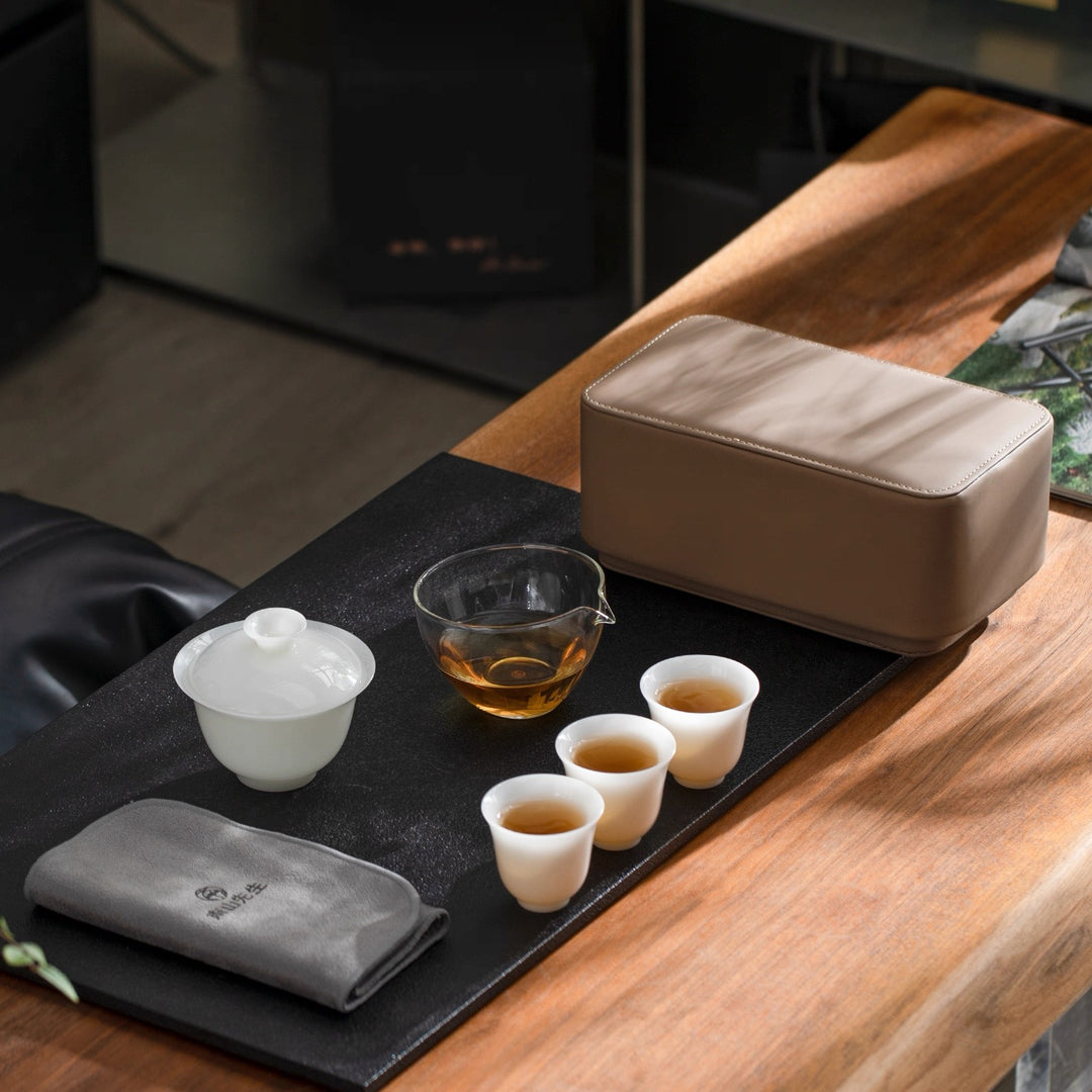 the best white travel gaiwan tea set for yoga lovers 