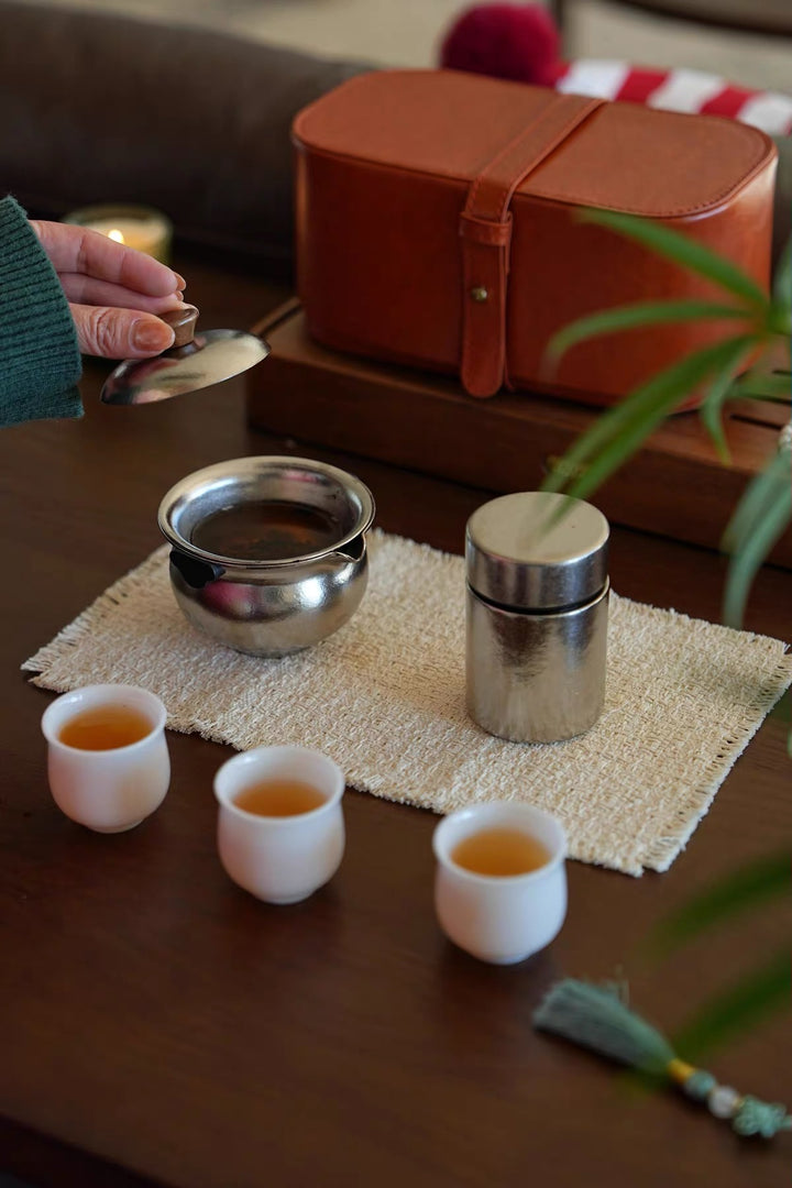 Essence | Titanium Gaiwan Tea Set with tea tin
