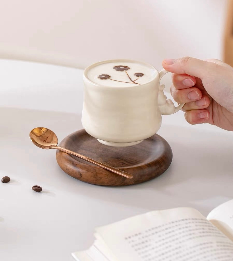 Cats Talk - Personalized cream cat latte mug
