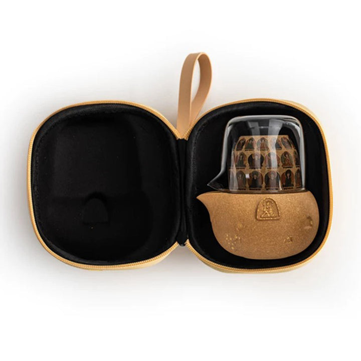 Thousand Buddha - Handmade portable tea set for couple - Teaware Space