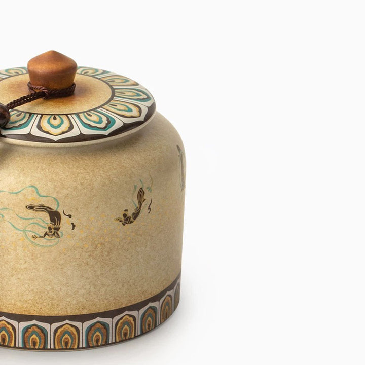 Flying Apsaras - Mogao Grottoes handmade tea container