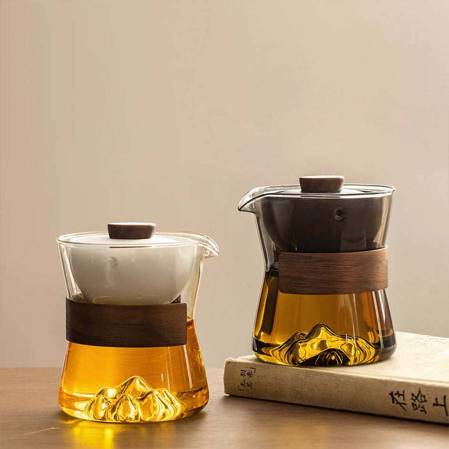 Comfy Hill - Glass rotate travel tea set with case