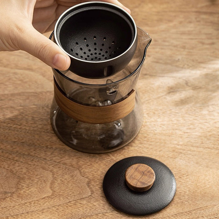 Comfy Hill - Glass rotate travel tea set with case