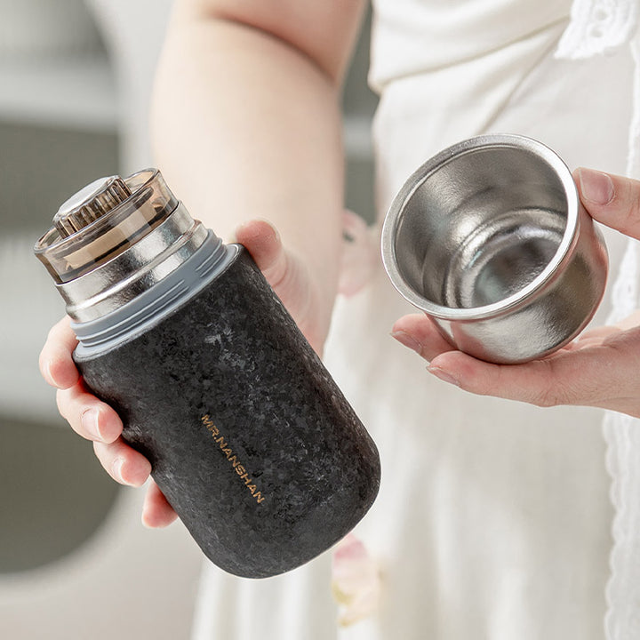 Celestia - Black/Silver Titanium Tea Infuser Bottle