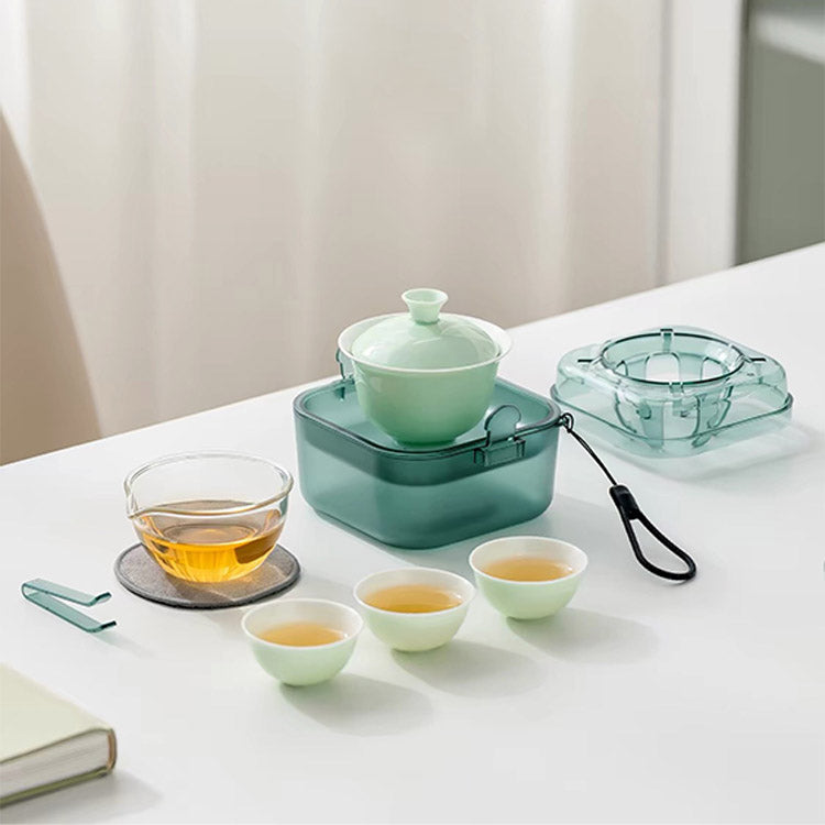 Cozy Corner - Unique design Gaiwan tea set with case