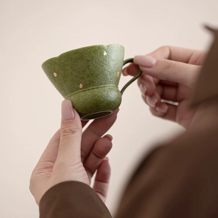 Partysu - Green boho espresso and tea cup - Teaware Space