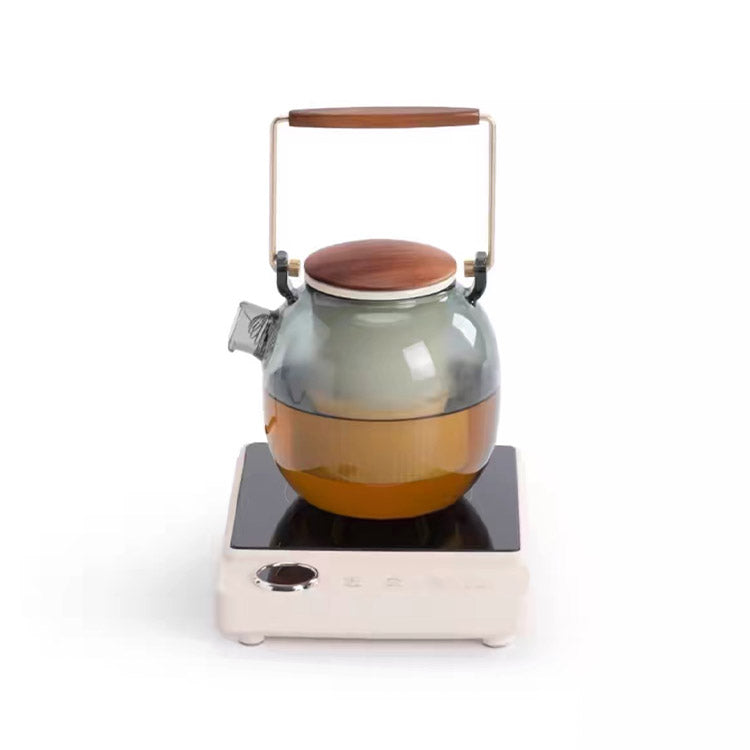 Half seen - Modern Glass tea kettle with Electric stove