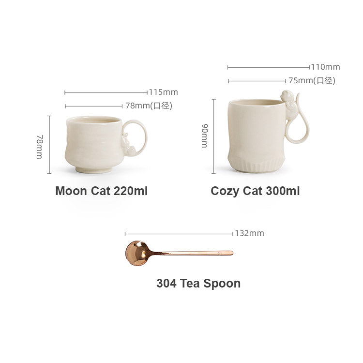 Cats Talk - Personalized cream cat latte mug