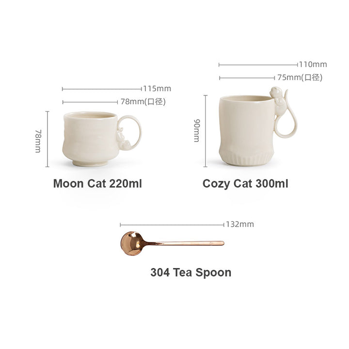 Cats Talk - Personalized cream cat latte mug